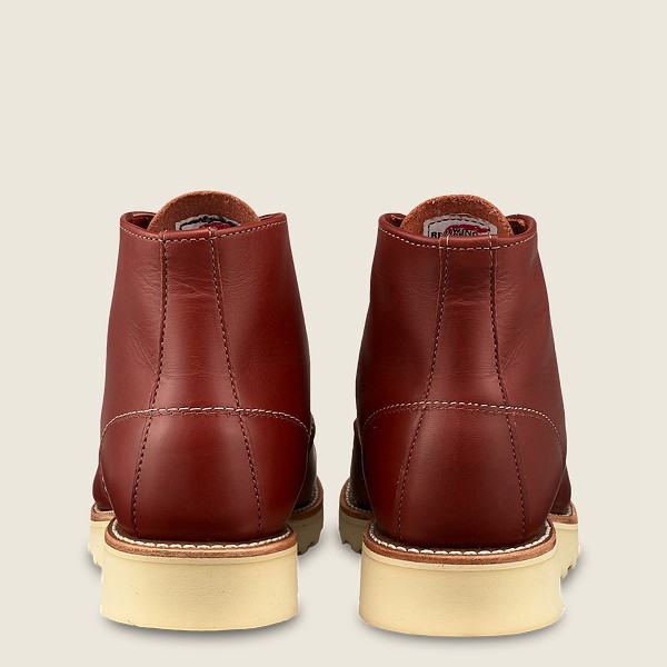 Heritage Støvler Dame - Red Wing 6-Inch Round Toe - Short Atanado Læder - Bordeaux - VNWRDY-546